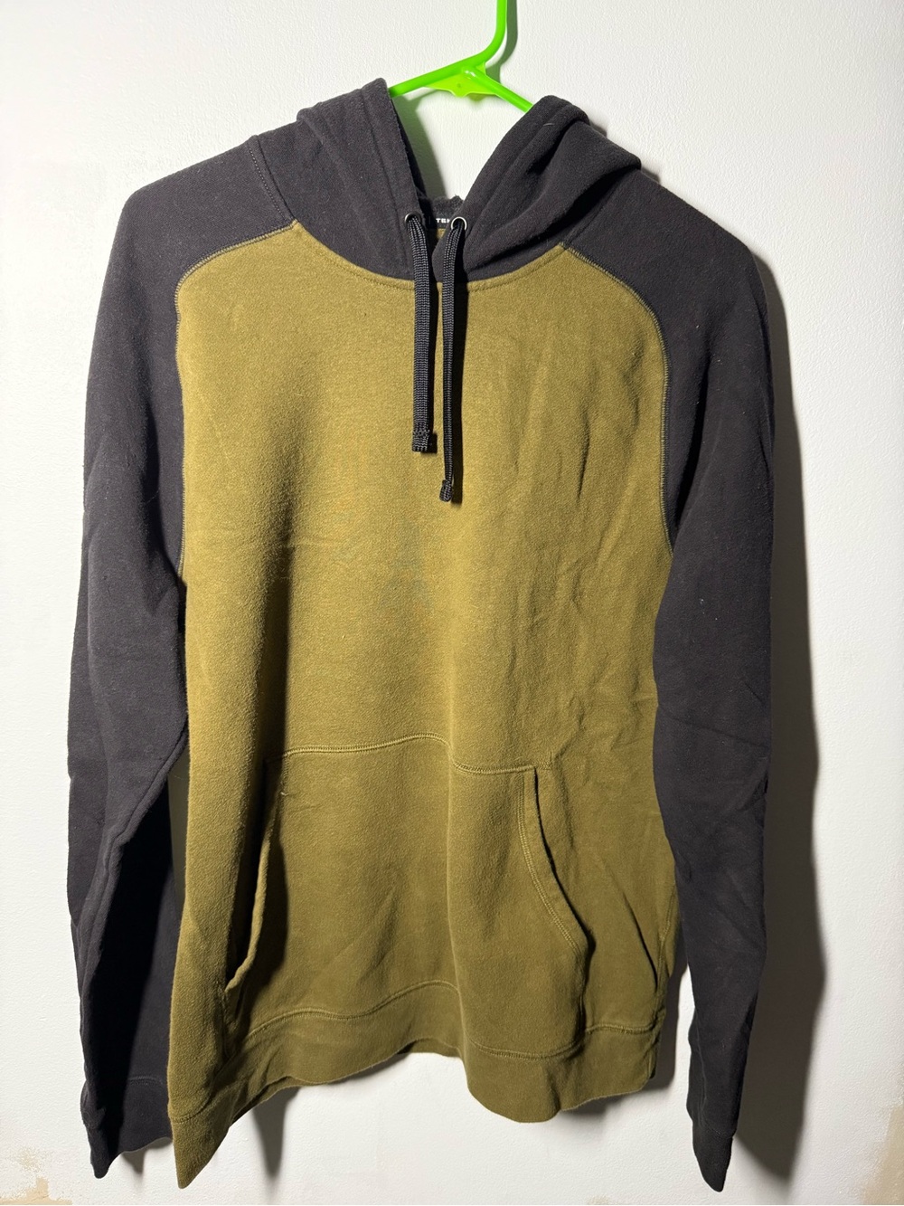 tek gear Olive Green and Black Fleece-Lined Hoodie